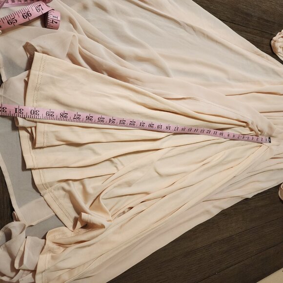 Love By Design Iris Plunge Neck Long Sleeve Maxi Dress NWT Blush Small - Picture 6 of 12